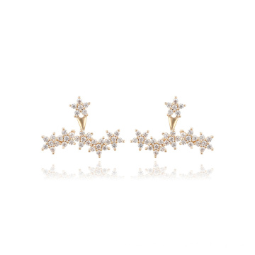 91902 xuping China wholesale light weight gold stud earring, unique 18k gold earring for girls